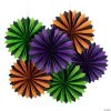 6" Halloween Hanging Paper Fans - 6 Pc. -Party Decorations Sales Shop 6 halloween hanging paper fans 6 pc 13957906