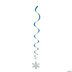 7 3/4" Snowflake Hanging Swirl Decorations - 3 Pc.