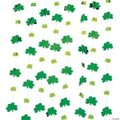 7 Ft. St. Patrick's Day Shamrock String Decorations - 12 Pc.