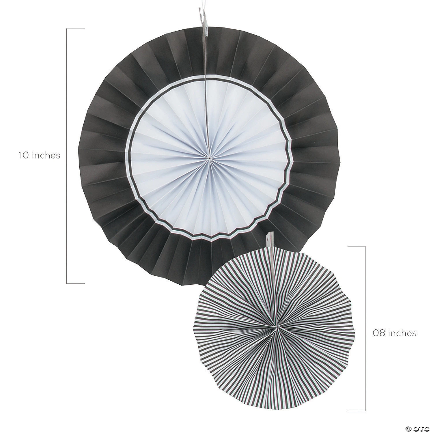 Hanging Paper Fan Assortment - 8 Pc. 4 Hanging Paper Fan Assortment - 8 Pc. - Image 2