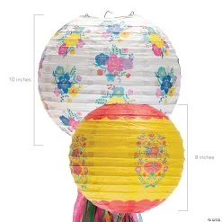 8" - 10" Fiesta Floral Bright Hanging Paper Lanterns - 2 Pc. -Party Decorations Sales Shop 8 10 fiesta floral bright hanging paper lanterns 2 pc 13939562 a01