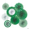 Hanging Paper Fan Assortment - 8 Pc. 2 Hanging Paper Fan Assortment - 8 Pc. -Party Decorations Sales Shop 8 10 green hanging paper fan assortment 8 pc 13943279