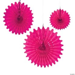 Hanging Tissue Paper Fans - 12 Pc.