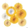 Hanging Paper Fan Assortment - 8 Pc. 1 Hanging Paper Fan Assortment - 8 Pc. -Party Decorations Sales Shop 8 10 school bus yellow hanging paper fan assortment 8 pc 13943283