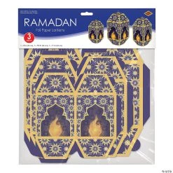 8" - 11" Ramadan Hanging Paper Lanterns - 3 Pc. -Party Decorations Sales Shop 8 11 ramadan hanging paper lanterns 3 pc 14094250 a03