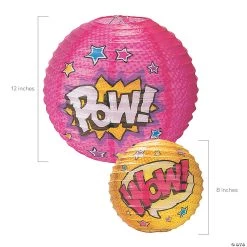 8" - 12" Girl Superhero Hanging Paper Lanterns - 6 Pc. -Party Decorations Sales Shop 8 12 girl superhero hanging paper lanterns 6 pc 13742533 a01