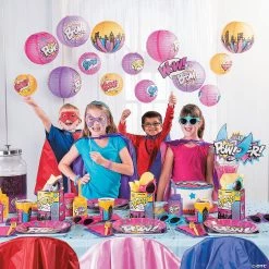 8" - 12" Girl Superhero Hanging Paper Lanterns - 6 Pc. -Party Decorations Sales Shop 8 12 girl superhero hanging paper lanterns 6 pc 13742533 a02
