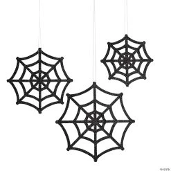 8" - 12" Halloween Spider Ceiling Decorations - 6 Pc.
