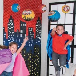 8" - 12" Superhero Hanging Paper Lanterns - 6 Pc. -Party Decorations Sales Shop 8 12 superhero hanging paper lanterns 6 pc 13721637 a02