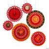 8" - 14" Chinese New Year Tissue Hanging Paper Fans - 6 Pc. -Party Decorations Sales Shop 8 14 chinese new year tissue hanging paper fans 6 pc 13960147