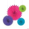Hanging Tissue Paper Fans - 12 Pc.