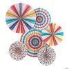 8" - 16" Carnival Hanging Paper Fans - 6 Pc. -Party Decorations Sales Shop 8 16 carnival hanging paper fans 6 pc 13951954