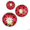 8" - 16" Little Ladybug Hanging Paper Lanterns - 3 Pc.