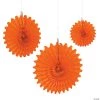 Hanging Tissue Paper Fans - 12 Pc. -Party Decorations Sales Shop 8 16 orange hanging paper fans 12 pc 3 4221