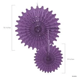 Hanging Tissue Paper Fans - 12 Pc. -Party Decorations Sales Shop 8 16 purple hanging paper fans 12 pc 3 4222 a01