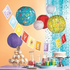 8" - 16" Science Party Hanging Paper Lanterns - 6 Pc. -Party Decorations Sales Shop 8 16 science party hanging paper lanterns 6 pc 13742465 a02