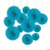 Hanging Tissue Paper Fans - 12 Pc.