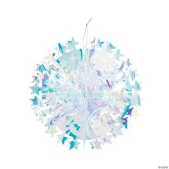 8" Iridescent Ball Hanging Decorations - 3 Pc.