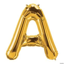 A Gold Letter 34" Mylar Balloon