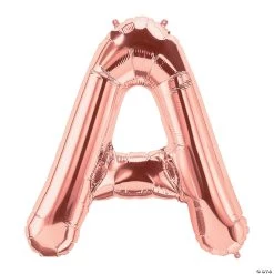 A Rose Gold Letter 34" Mylar Balloon