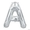 “A” Silver Letter 34" Mylar Balloon