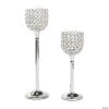 Acrylic Crystal Bead Pedestal Candle Holders - 2 Pc. -Party Decorations Sales Shop acrylic crystal bead pedestal candle holders 2 pc 13781170