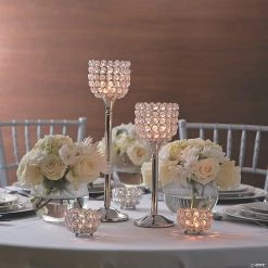 Acrylic Crystal Bead Votive Candle Holders - 3 Pc. -Party Decorations Sales Shop acrylic crystal bead votive candle holders 3 pc 13781176 a01