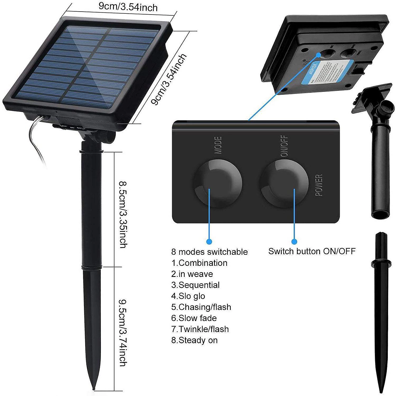 AGPtek 42.6FT Solar Rope String Lights 5 AGPtek 42.6FT Solar Rope String Lights - Image 3