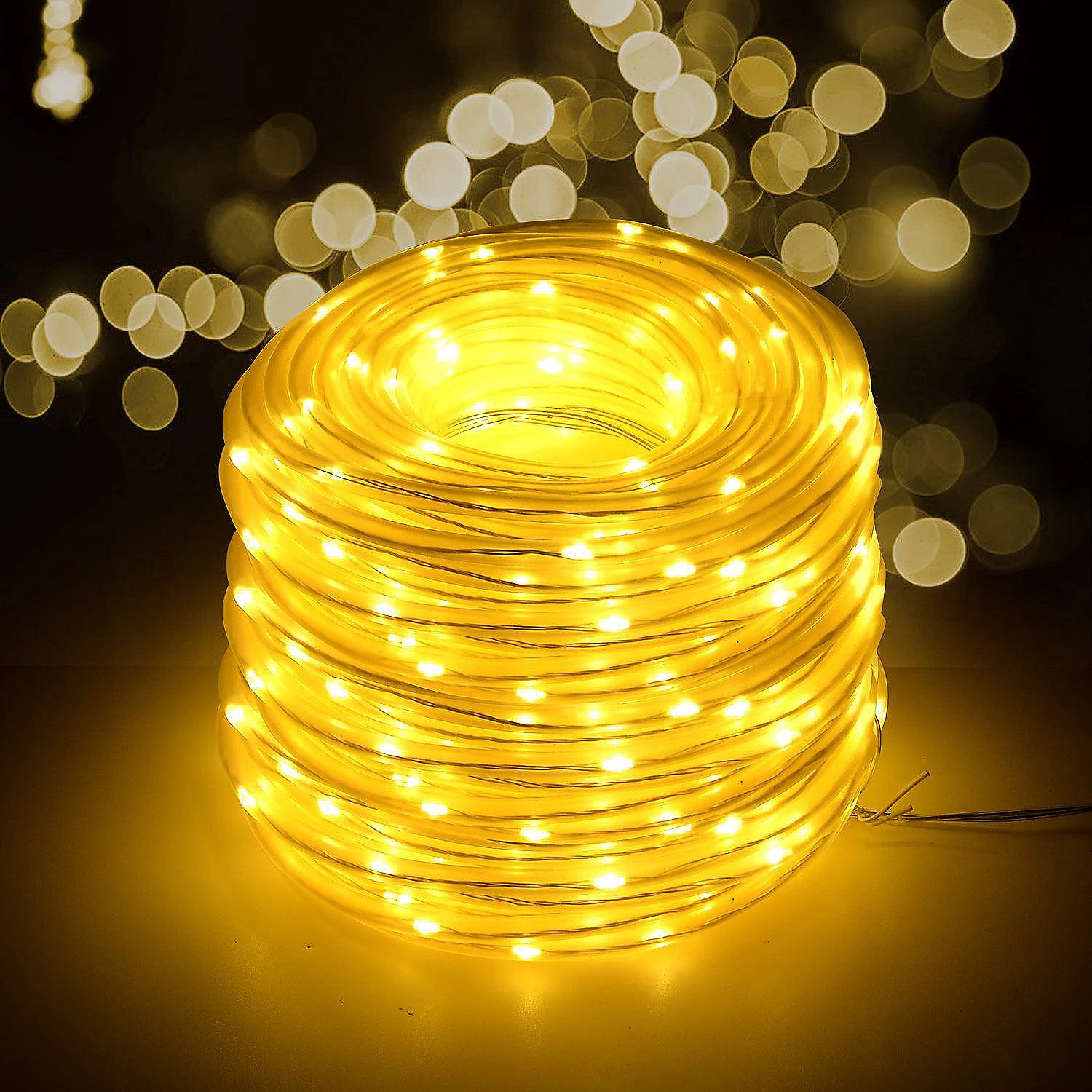 AGPtek 75.5FT Warm White Solar Rope Lights 4 AGPtek 75.5FT Warm White Solar Rope Lights - Image 2