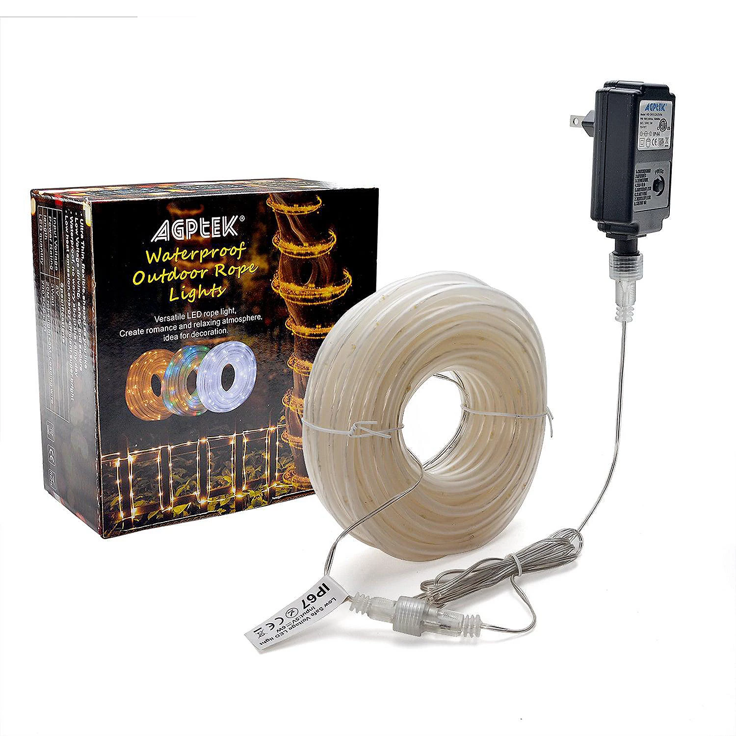 AGPtek 75.5FT White Rope String Fairy Lights 4 AGPtek 75.5FT White Rope String Fairy Lights - Image 2