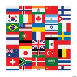 All Nations Flag Backdrop Banner