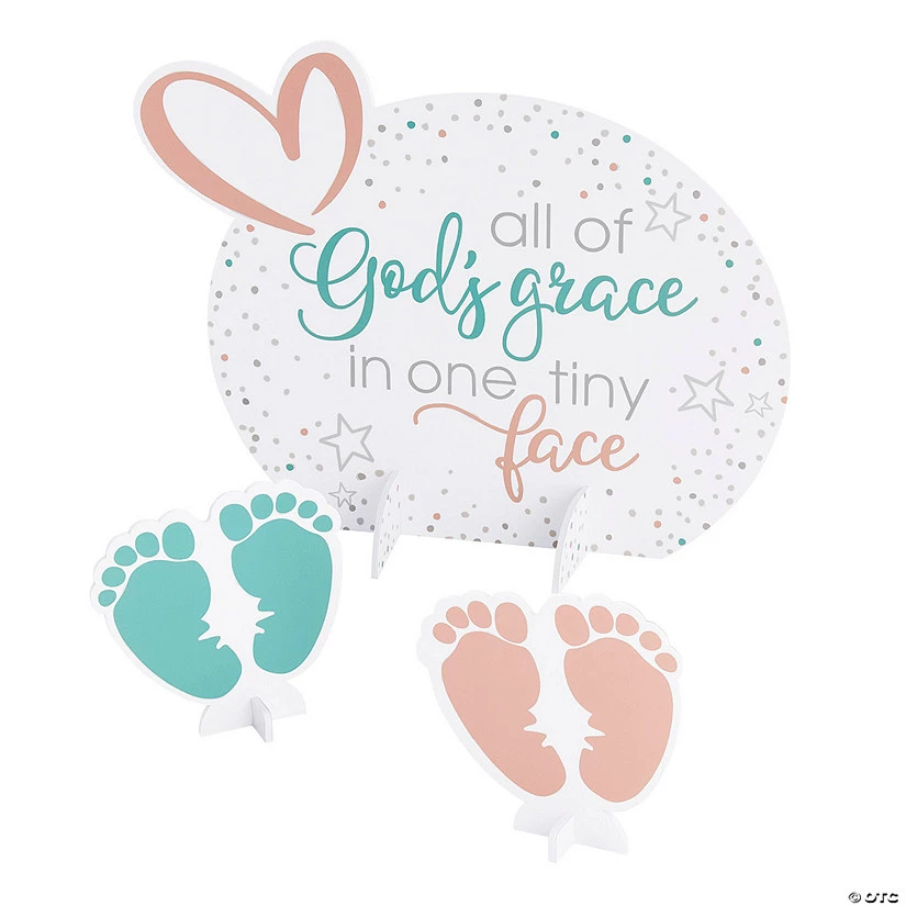 All of God’s Grace Baby Shower Centerpiece Set - 3 Pc. 3 All of God’s Grace Baby Shower Centerpiece Set - 3 Pc.