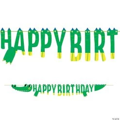 Alligator Happy Birthday Banner
