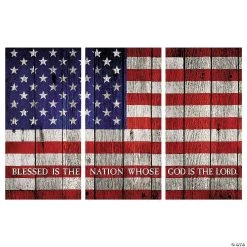 American Flag with Verse Backdrop - 3 Pc. -Party Decorations Sales Shop american flag with verse backdrop 3 pc 13791170 a01
