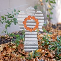 Angel Yard Stake with Interchangeable Wreaths