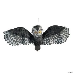 Animated Hanging Owl Halloween Decoration -Party Decorations Sales Shop animated hanging owl halloween decoration13952145 a01