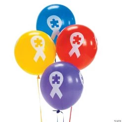 Autism Awareness Ribbon 11" Latex Balloons