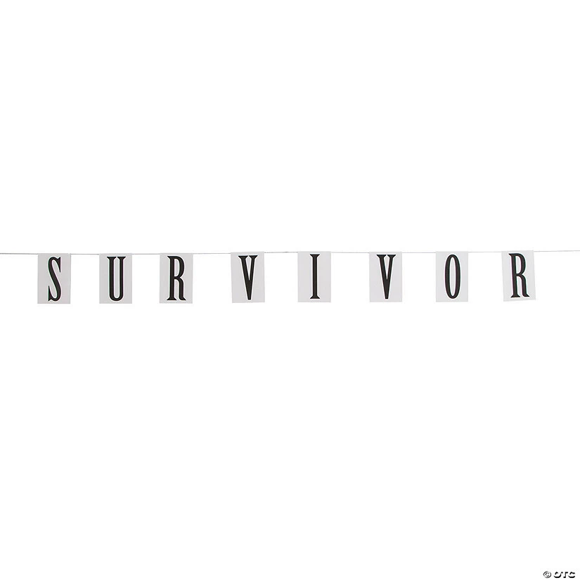Awareness Survivor Pennant Banner 3 Awareness Survivor Pennant Banner