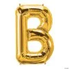 B Gold Letter 34" Mylar Balloon