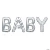 Baby Silver 34" Mylar Balloon Kit - 4 Pc. -Party Decorations Sales Shop baby silver 34 mylar balloon kit 4 pc 13960736