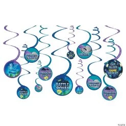 Battle Royal Hanging Swirl Decorations - 12 Pc.