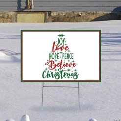 Believe in Christmas Yard Sign