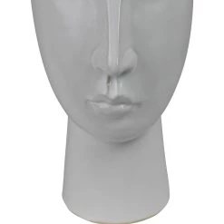 Benzara, 10" White Ceramic Face Vase with Round Top 8 Benzara, 10" White Ceramic Face Vase with Round Top -Party Decorations Sales Shop benzara 10 white ceramic face vase with round top14236588 a02NOWA