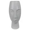 Benzara, 10" White Ceramic Face Vase with Round Top -Party Decorations Sales Shop benzara 10 white ceramic face vase with round top14236588NOWA