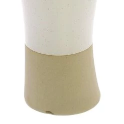 Benzara, 11" Beige and White Handmade Ceramic Vase -Party Decorations Sales Shop benzara 11 beige and white handmade ceramic vase14229338 a03NOWA