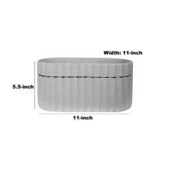 Benzara, 5.5" White and Gold Vase with Oval Shape and Cement Body 9 Benzara, 5.5" White and Gold Vase with Oval Shape and Cement Body -Party Decorations Sales Shop benzara 5 5 white and gold vase with oval shape and cement body14236592 a03NOWA