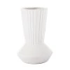 Benzara, 6.5" White Kurt Ceramic Vase with Corrugated Design 2 Benzara, 6.5" White Kurt Ceramic Vase with Corrugated Design -Party Decorations Sales Shop benzara 6 5 white kurt ceramic vase with corrugated design14229378NOWA