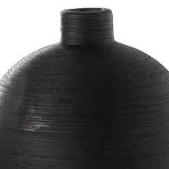 Benzara, 8" Black Cale Round Ceramic Vase with Brushed Design 7 Benzara, 8" Black Cale Round Ceramic Vase with Brushed Design -Party Decorations Sales Shop benzara 8 black cale round ceramic vase with brushed design14236633 a01NOWA
