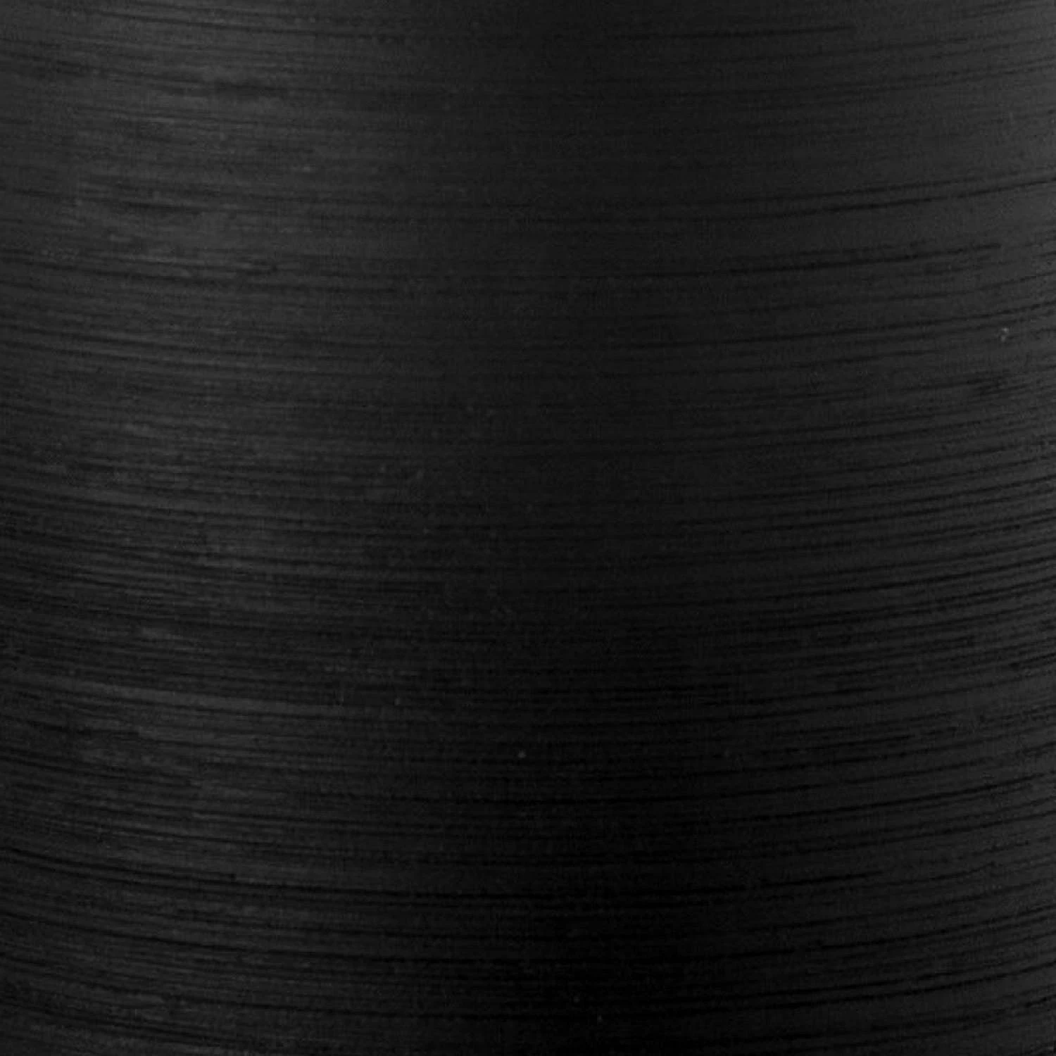 Benzara, 8" Black Cale Round Ceramic Vase with Brushed Design 5 Benzara, 8" Black Cale Round Ceramic Vase with Brushed Design - Image 3