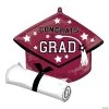 School Color Congrats Grad Diploma & Cap 25" Mylar Balloon